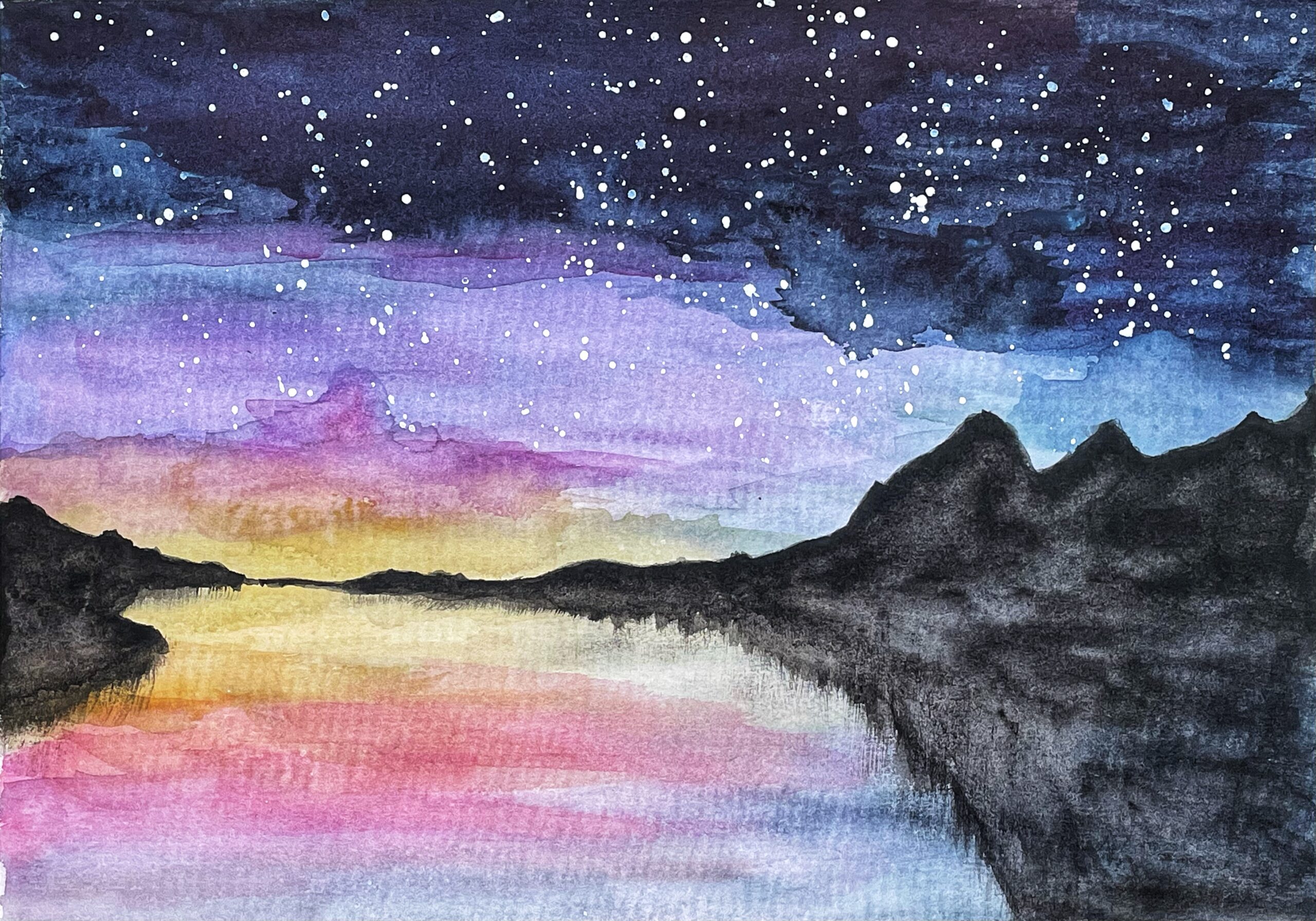 Starry Night at Sunset