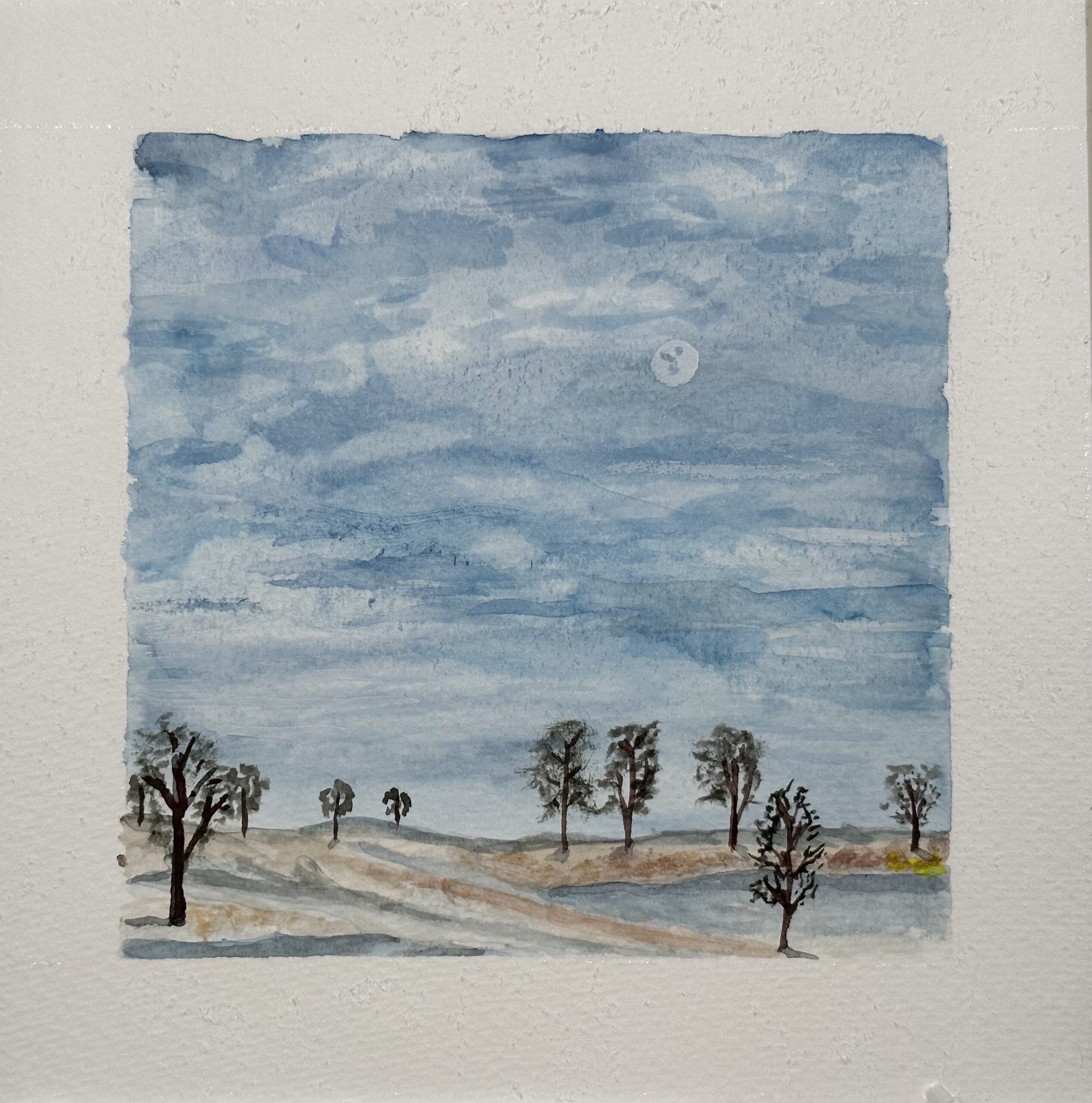Winter Scene in Moonlight