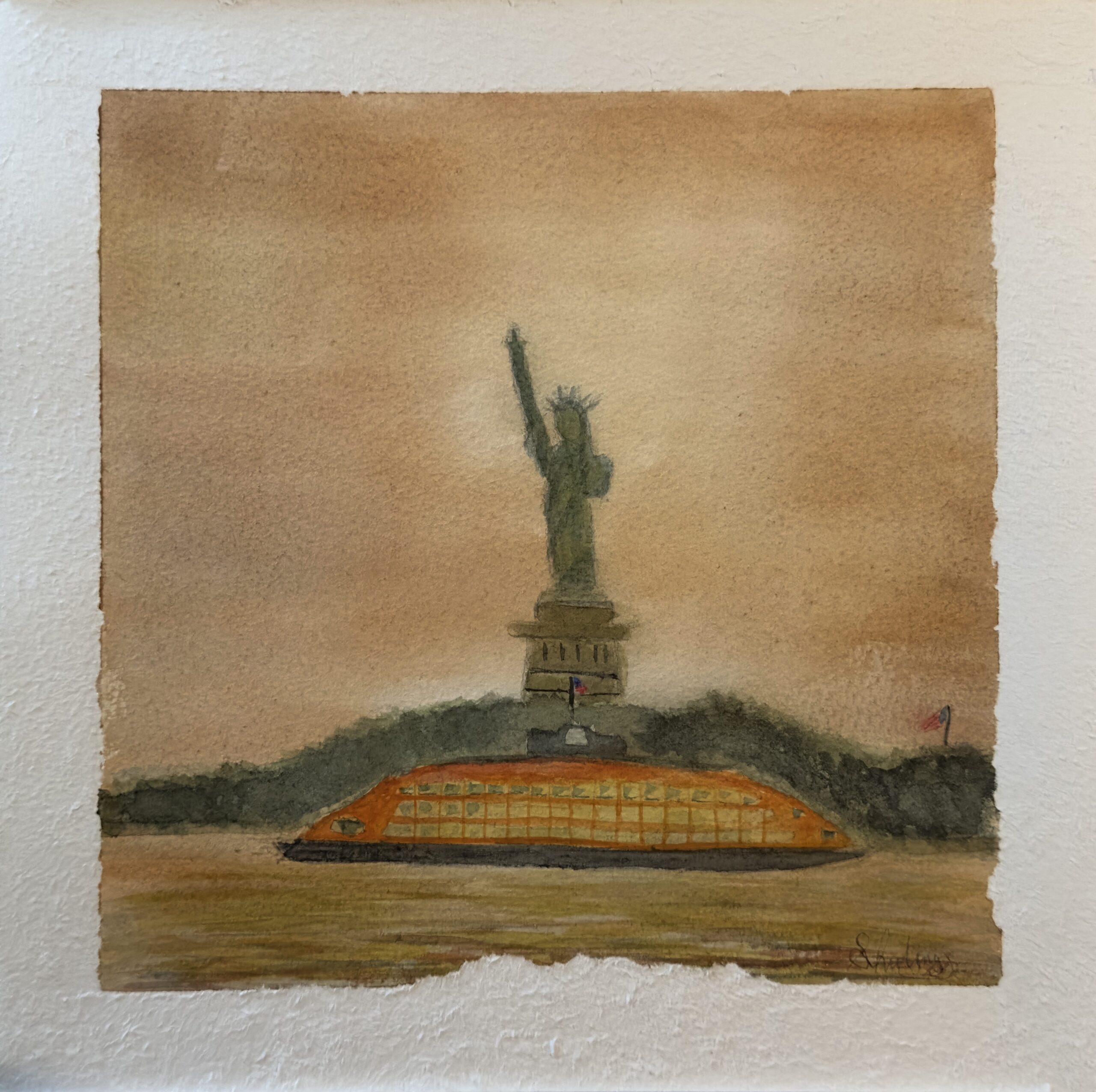 Statue of Liberty in Smog