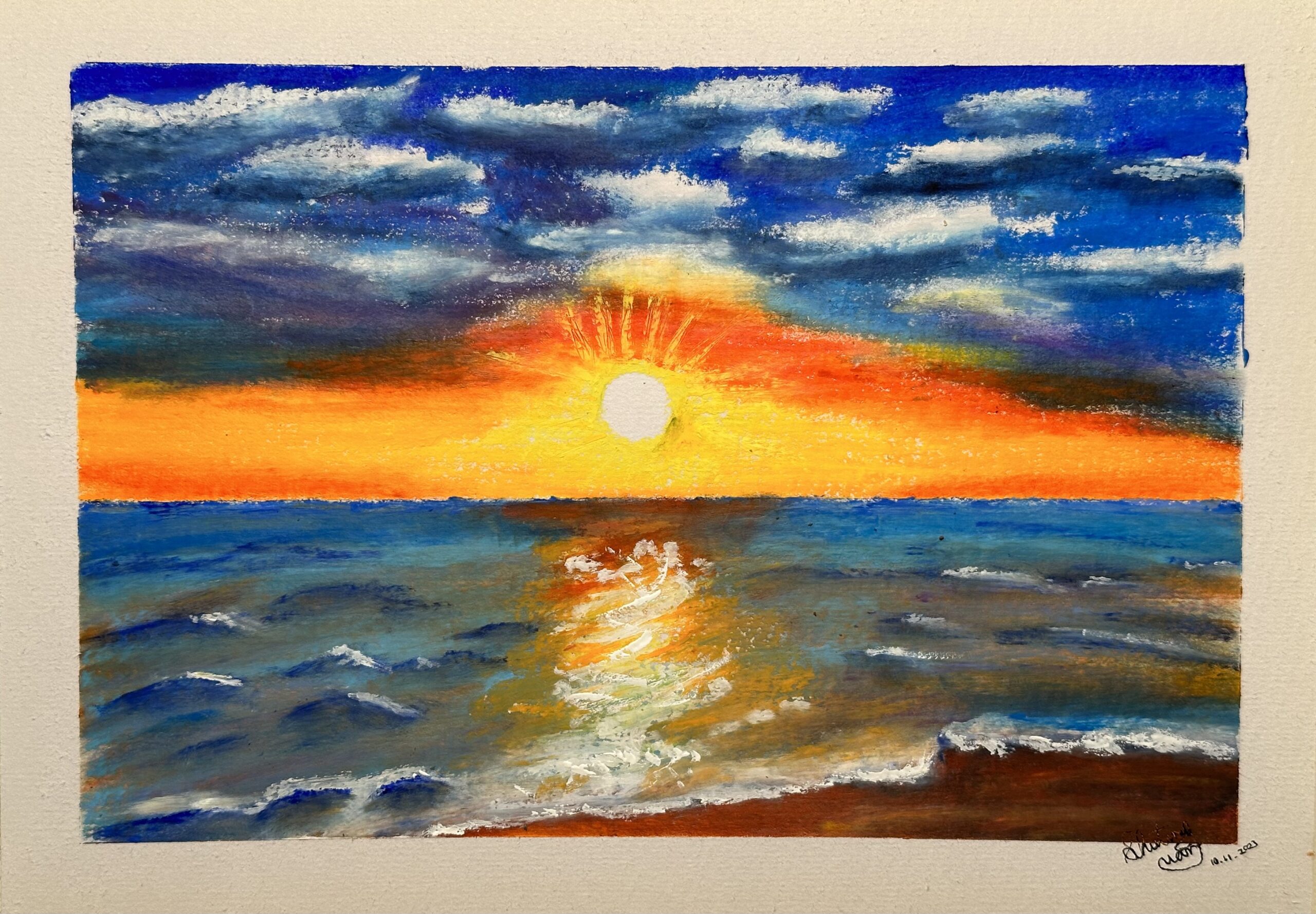 Seaside at sunset
